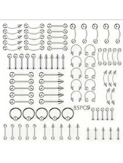 1110 Set piercing variado