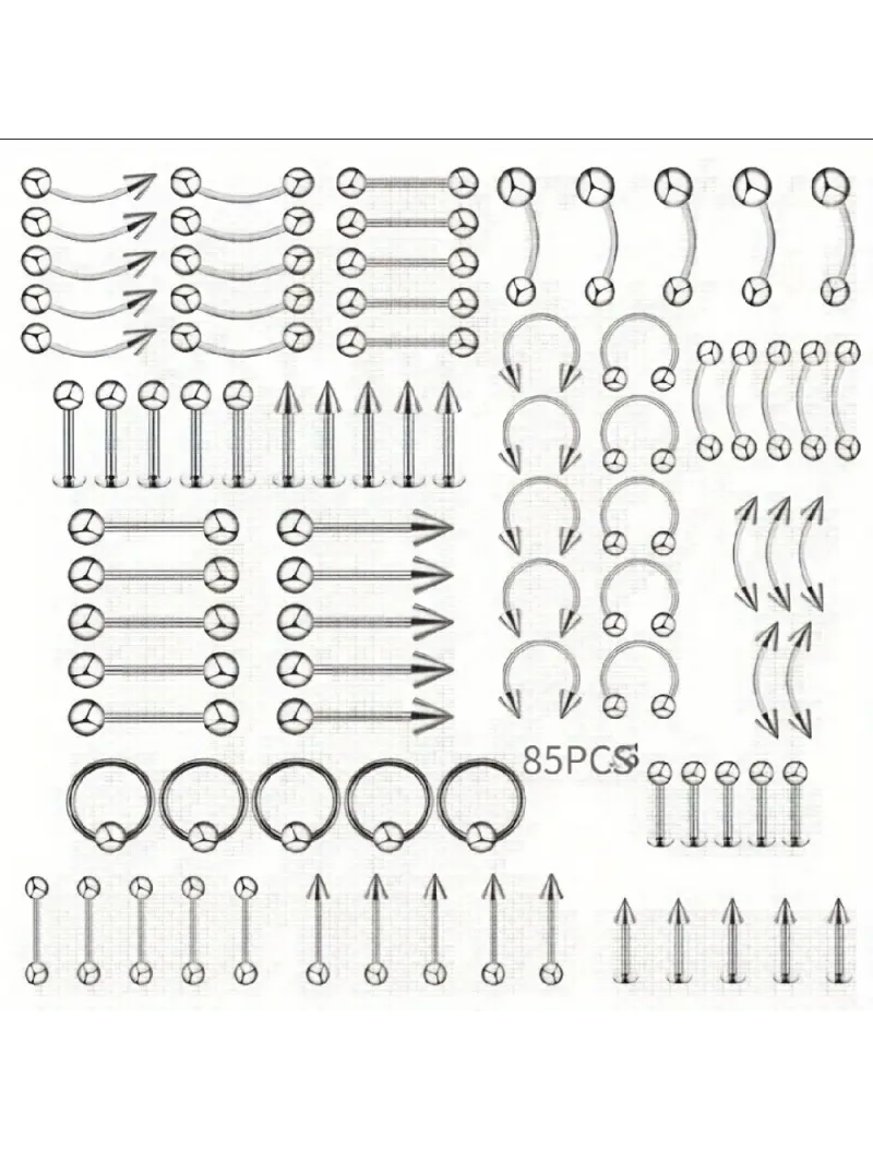 1110 Set piercing variado