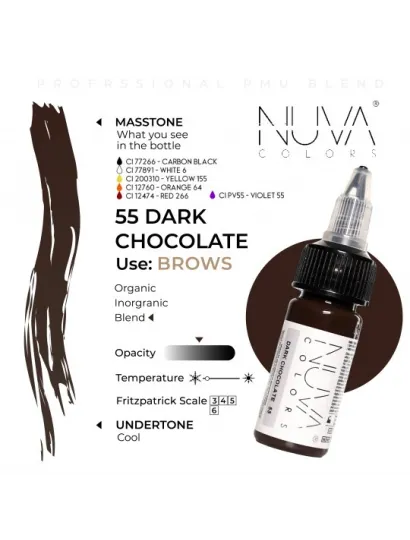 1566 Pigmento artístico Dark Chocolate Nuva Color