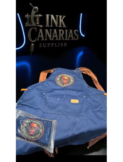 1855 Delantal Ink Canarias logo rojo