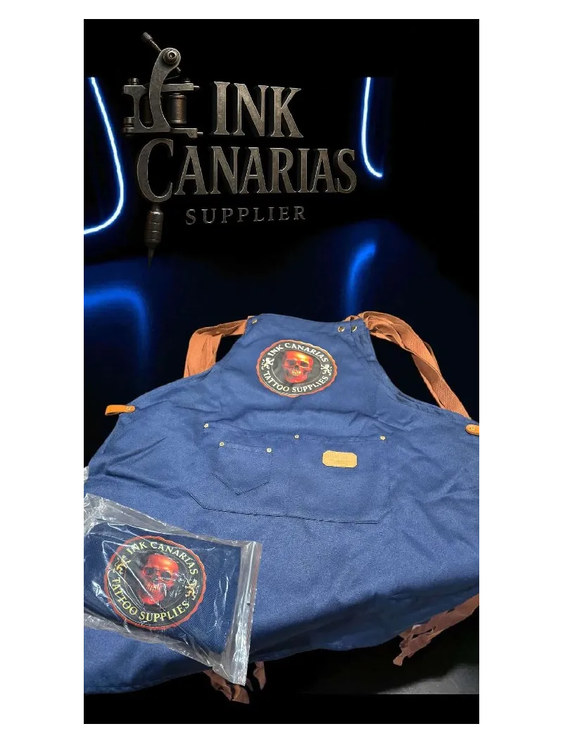 1855 Delantal Ink Canarias logo rojo