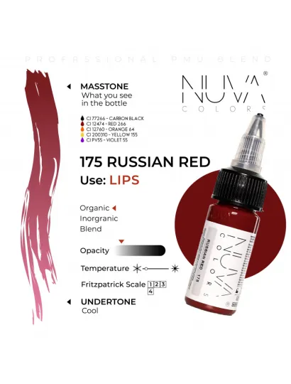 1974 Pigmento artístico Russian Red Nuva Colors