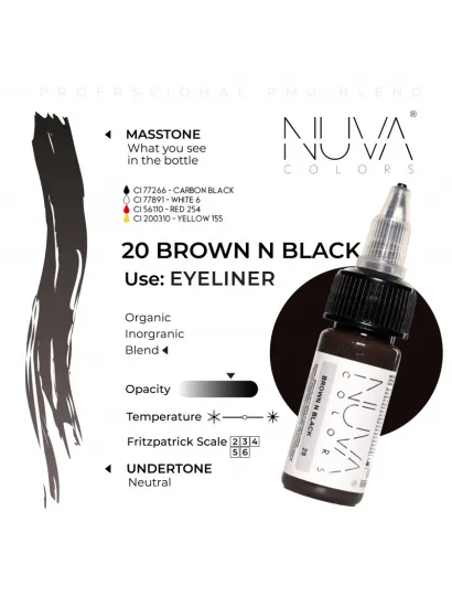 1976 Pigmento artístico Brown Black Nuva Colors