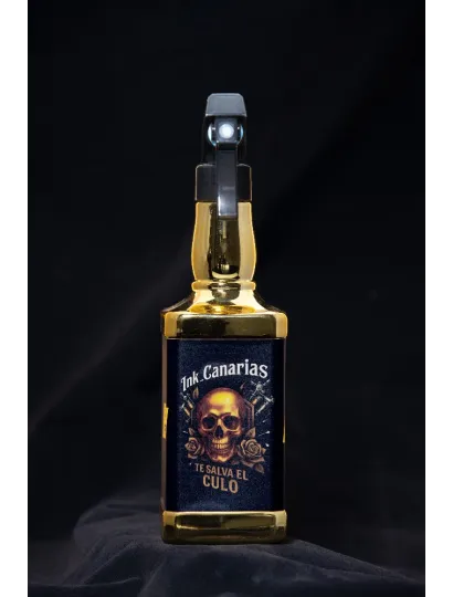 2858 Botella vacía dorada Ink Canarias