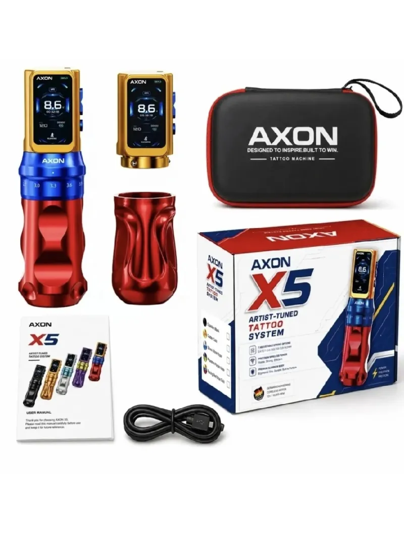 4390 Axon X5 Racing Red Blue Gold