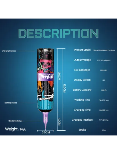 4578 Skelleton Wireless Tattoo Pen